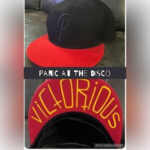 PANIC AT THE DISCO Black Red Hat Cap SnapBack NEW